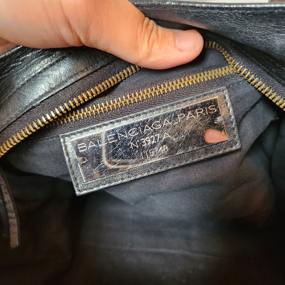 Balenciaga Leather Black Classic Purse Hand Bag Satchel - Picture 10 of 16